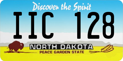 ND license plate IIC128