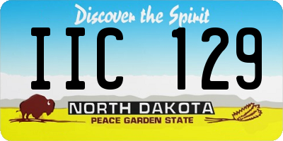 ND license plate IIC129