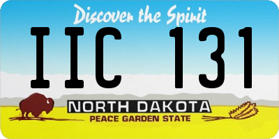 ND license plate IIC131