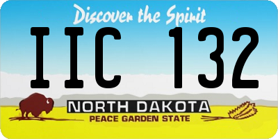 ND license plate IIC132