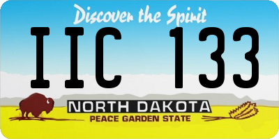 ND license plate IIC133