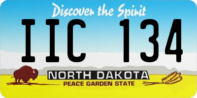 ND license plate IIC134