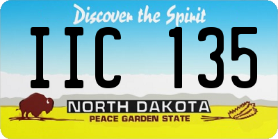ND license plate IIC135