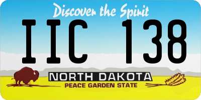 ND license plate IIC138
