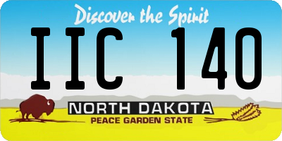 ND license plate IIC140