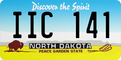 ND license plate IIC141