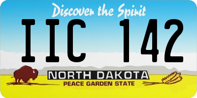 ND license plate IIC142