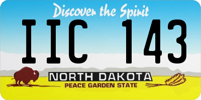 ND license plate IIC143