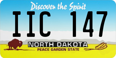 ND license plate IIC147