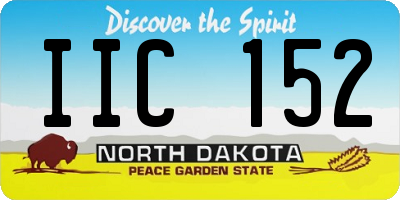 ND license plate IIC152
