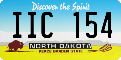 ND license plate IIC154
