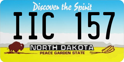 ND license plate IIC157