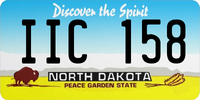 ND license plate IIC158