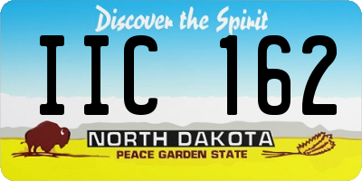ND license plate IIC162
