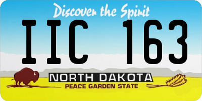 ND license plate IIC163