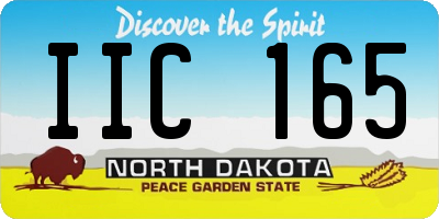 ND license plate IIC165