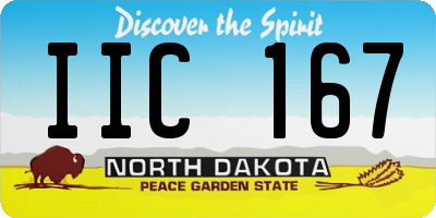 ND license plate IIC167