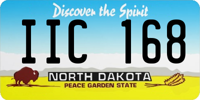 ND license plate IIC168