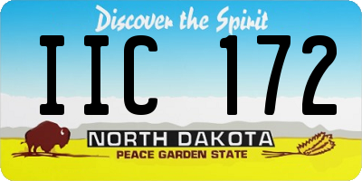 ND license plate IIC172