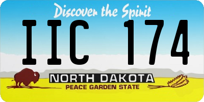 ND license plate IIC174