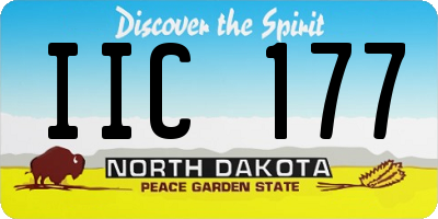 ND license plate IIC177