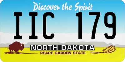 ND license plate IIC179