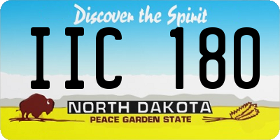 ND license plate IIC180