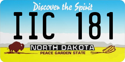 ND license plate IIC181