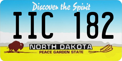 ND license plate IIC182