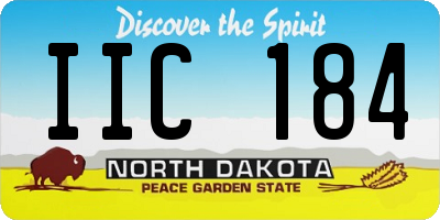 ND license plate IIC184