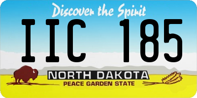 ND license plate IIC185