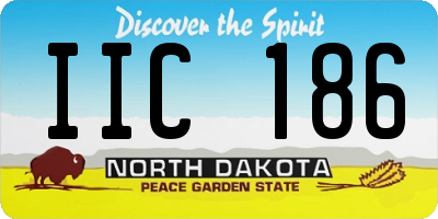 ND license plate IIC186