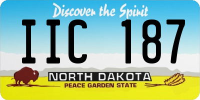 ND license plate IIC187