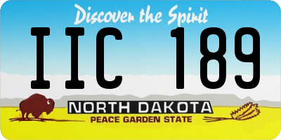 ND license plate IIC189
