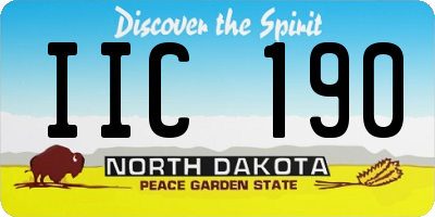 ND license plate IIC190