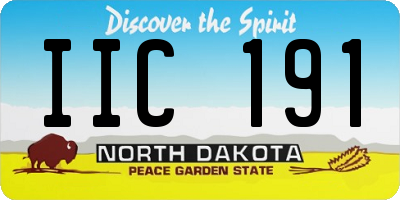 ND license plate IIC191