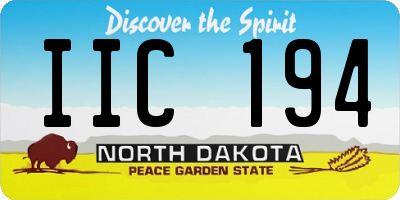 ND license plate IIC194