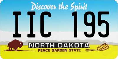 ND license plate IIC195