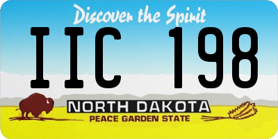 ND license plate IIC198