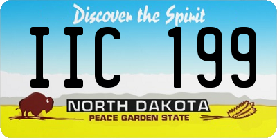 ND license plate IIC199