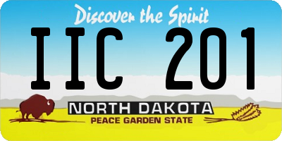 ND license plate IIC201
