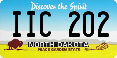 ND license plate IIC202