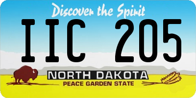 ND license plate IIC205