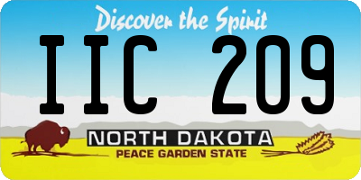 ND license plate IIC209
