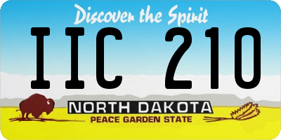 ND license plate IIC210