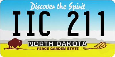 ND license plate IIC211