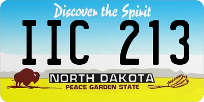 ND license plate IIC213