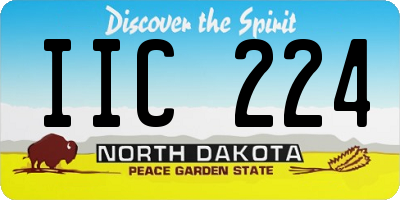 ND license plate IIC224