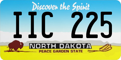 ND license plate IIC225