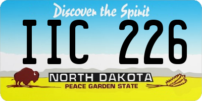 ND license plate IIC226